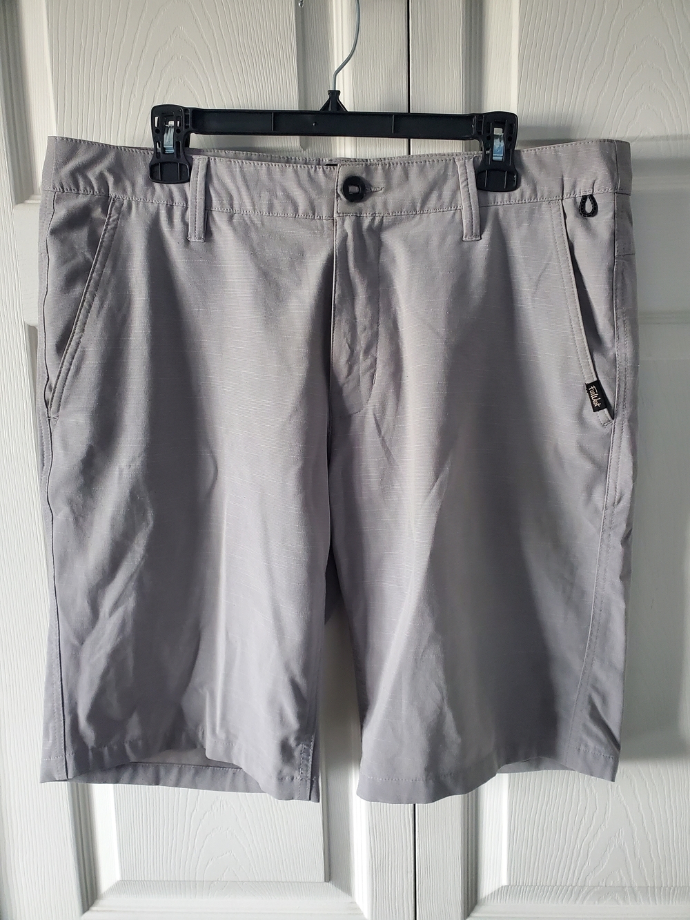 Men's Gray Flat Front Performance Shorts